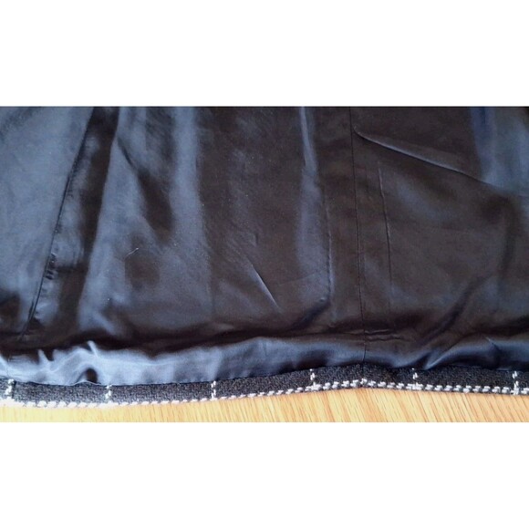 Vintage LAUREN Ralph Lauren Women's Wool Black N White Lined Blazer Size 16 - Picture 13 of 16